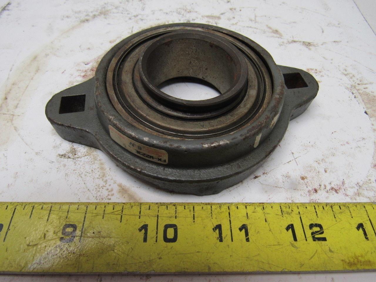 Rexnord FX-W223E Two Bolt Flange Mount Ball Bearing 1-7/16" Bore