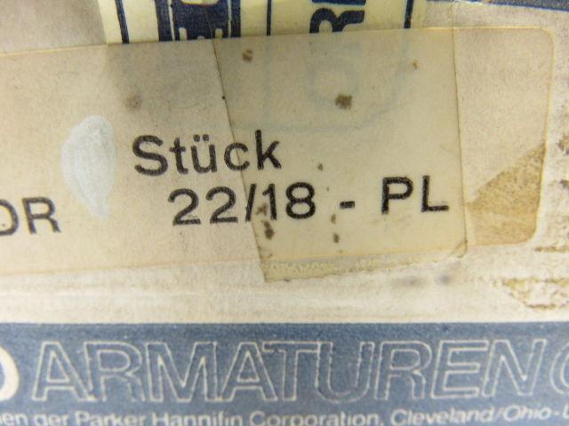 Parker EO 18-L 18mm Bite Type Progressive Ring Connector Fittings Lot of 7