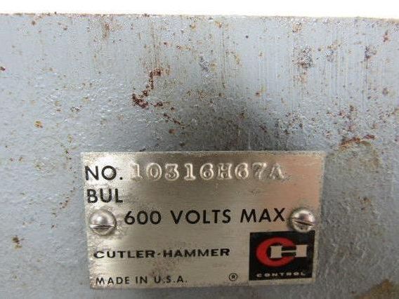 Cutler Hammer 10316H67A Vintage 600V Max Interupter Electric Contact Switch