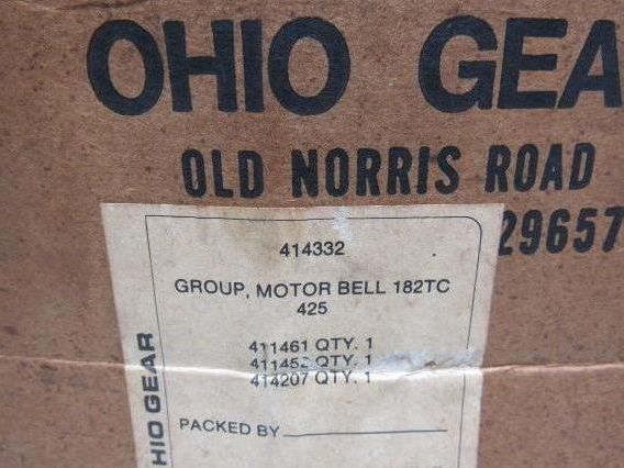 Ohio Gear 414332 1-1/8" Motor Bell Reducer 182TC Worm Gear Speed Reducer Housing