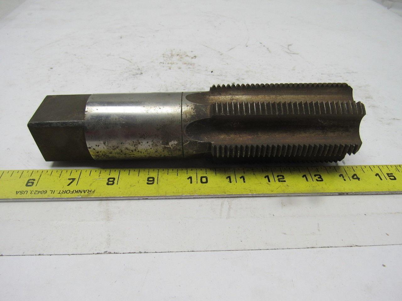 R & N Co. 2-1/8"-8 Bottom Tap 6 Flute HSS 3-5/8" Flute Length 8" OAL