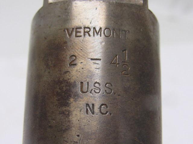 Vermont 2"-4-1/2 Plug Tap 4 Flute HSS 3-3/4" Flute Length 1-3/4" OAL Rare Size