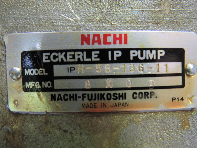 NACHI / BALDOR IPH 5B 13G11 / CM3611T 3HP Hydraulic IP Pump & AC Motor Size 5