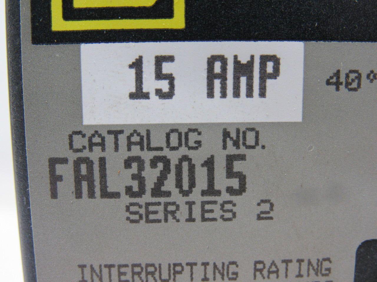 Square D FAL32015 15 Amp 240 VAC 250 VDC 3 Pole Molded Case Circuit Breaker