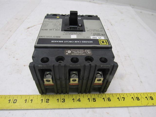 Square D FAL32015 15 Amp 240 VAC 250 VDC 3 Pole Molded Case Circuit Breaker
