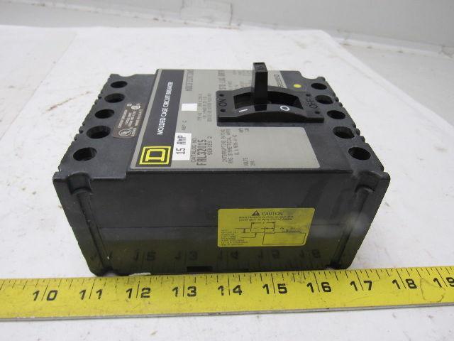 Square D FAL32015 15 Amp 240 VAC 250 VDC 3 Pole Molded Case Circuit Breaker