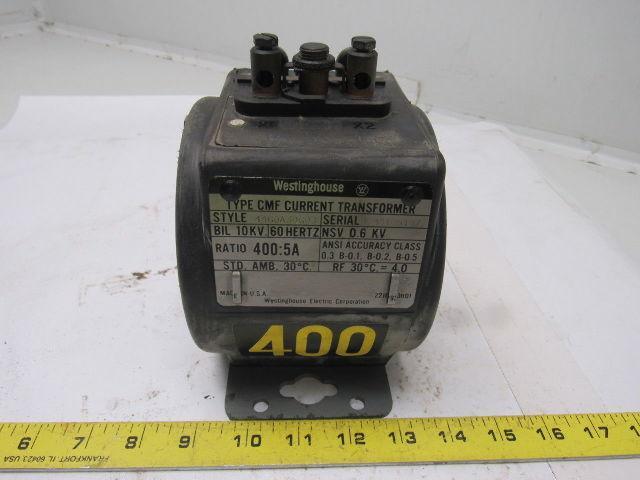 Westinghouse 4460A30G03 Type CMF 600V Current Transformer Ratio 400:5A