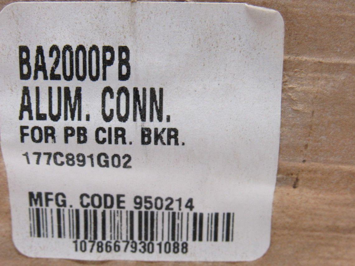 Westinghouse BA2000PB Alum Buss Bar Circuit Breaker PB Breaker Type Connector