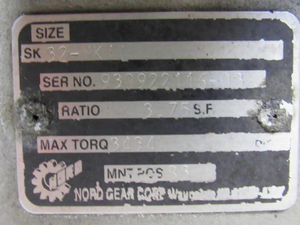 Nord SK32-MKII In Line Speed Reducer 3.75:1 Ratio