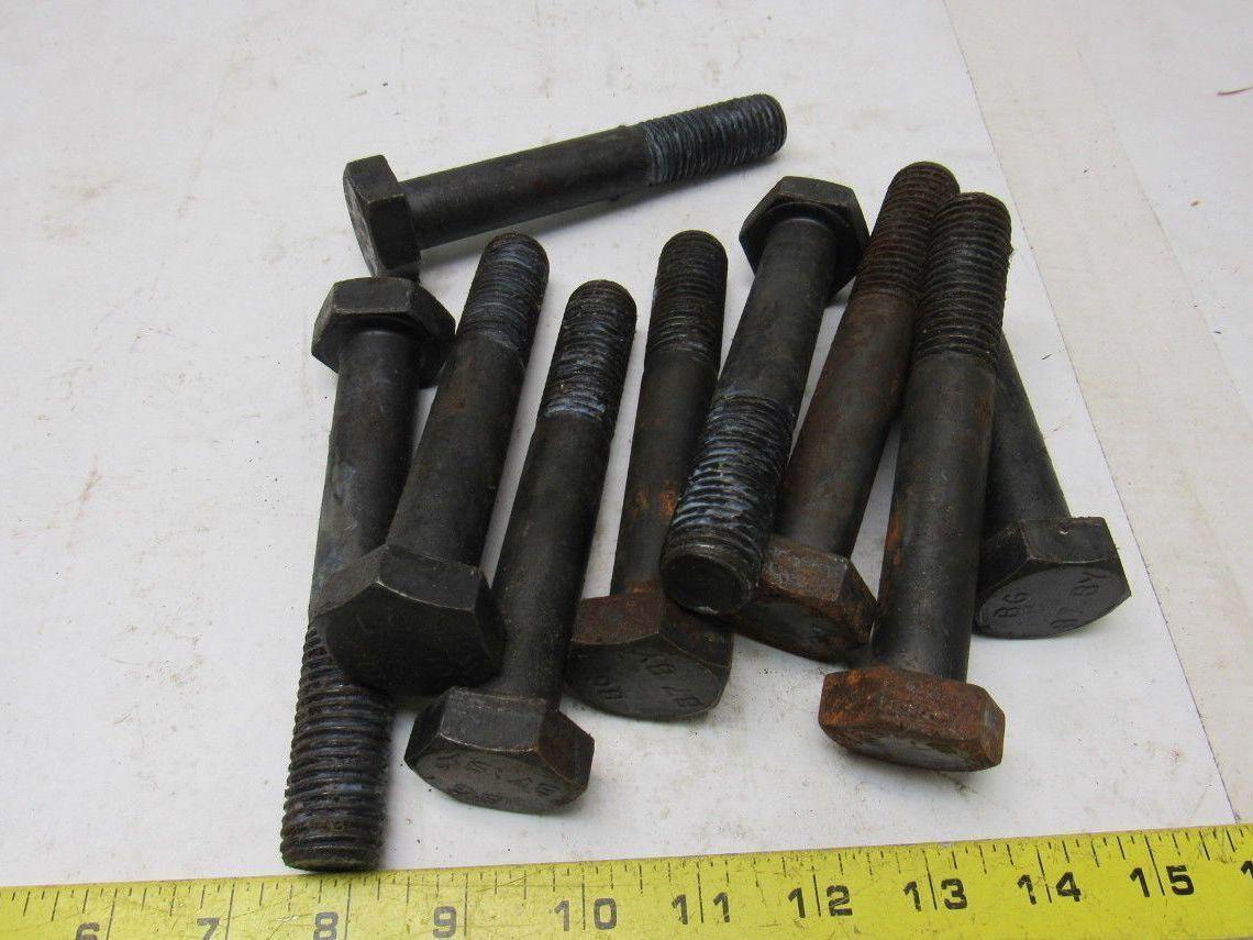 7/8"-9 x 5-1/2" Grade B7 Black Oxide Finish Heavy Hex Cap Screw Bolt Lot of 9