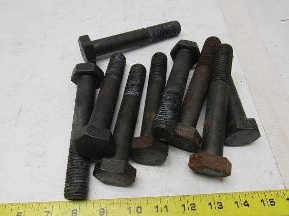 7/8"-9 x 5-1/2" Grade B7 Black Oxide Finish Heavy Hex Cap Screw Bolt Lot of 9