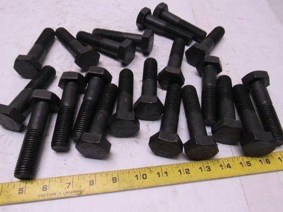 7/8"-9 x 3-1/2" Grade B7 Black Oxide Finish Heavy Hex Cap Screw Bolt lot of 21