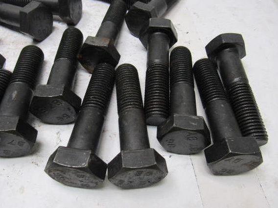 7/8"-9 x 3-1/2" Grade B7 Black Oxide Finish Heavy Hex Cap Screw Bolt lot of 21