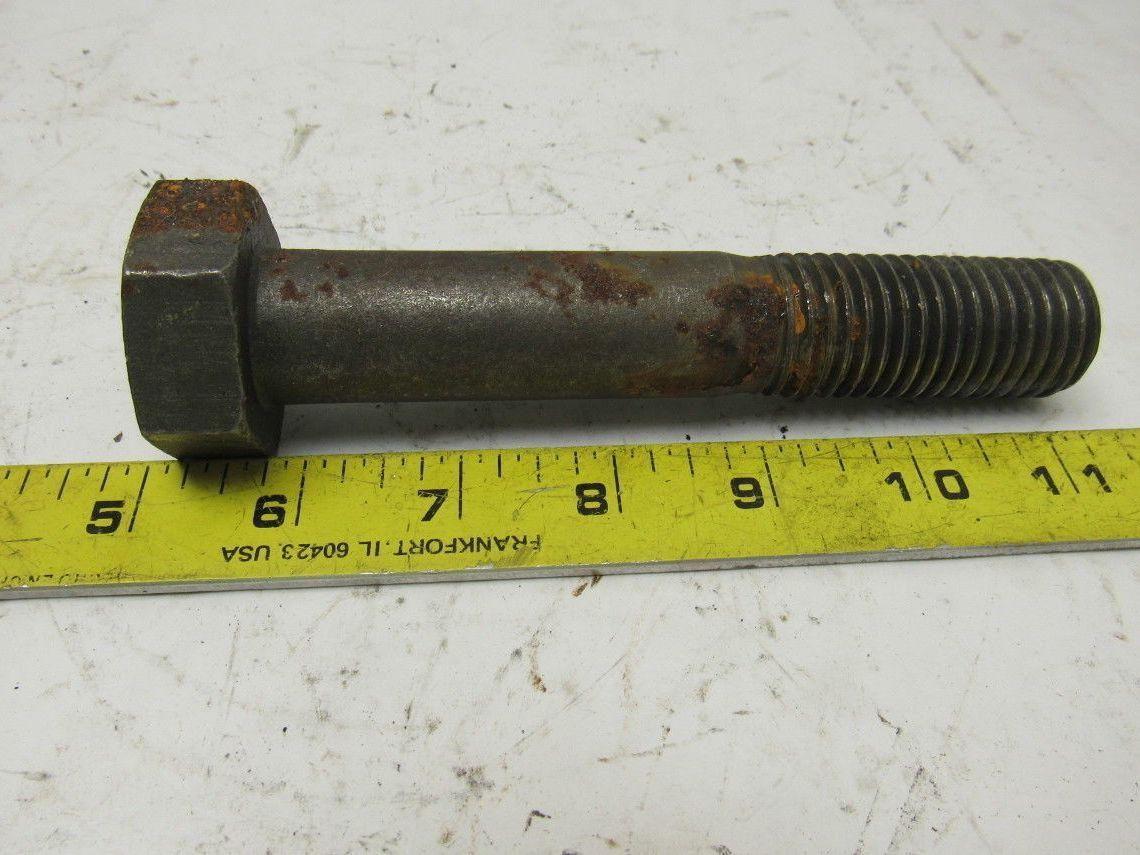 307B 1"-8 x 5-1/2" Plain Finish Heavy Hex Cap Screw Bolt lot of 5