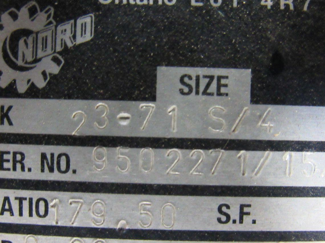 Nord Gear SK23-71 S/4 Inline Foot Mount Gearmotor 179.50:1 Ratio 9RPM Out