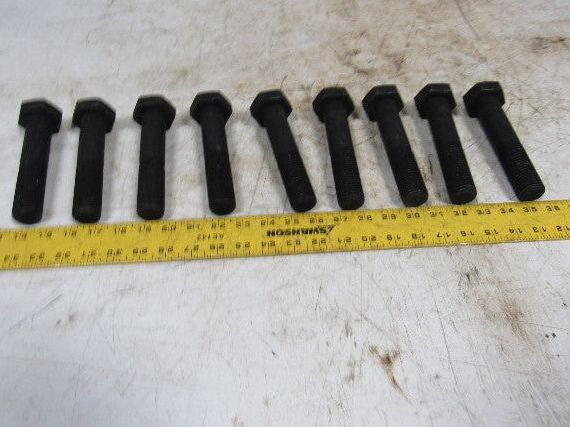 1-1/8"-8 x 5-3/4" A193 B7 Heavy Hex Bolt Cap Screw Black Oxide Lot of 9