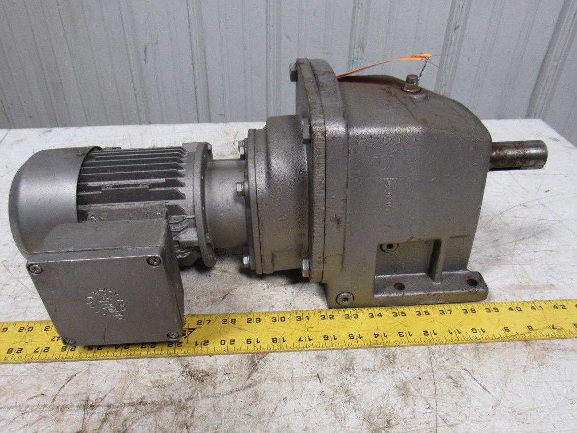 Nord Gear SK 2 23-71 S/4 Inline Foot Mount Gearmotor 179.50:1 Ratio 9RPM Out