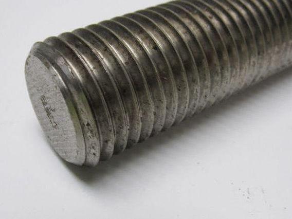 1-1/8"-8 X 7-1/2" Stainless Steel Threaded Rod Stud Lot of 2