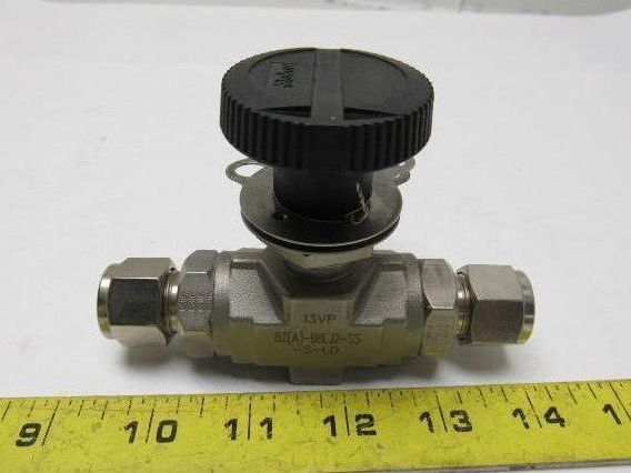 Parker 8Z(A)-B8LJ2-SS-S-LD 1/2" Female CPI Fit Tube Stainless Steel Ball Valve