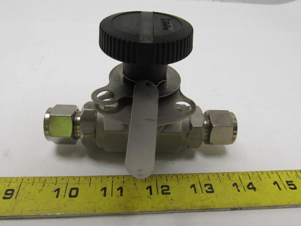 Parker 8Z(A)-B8LJ2-SS-S-LD 1/2" Female CPI Fit Tube Stainless Steel Ball Valve