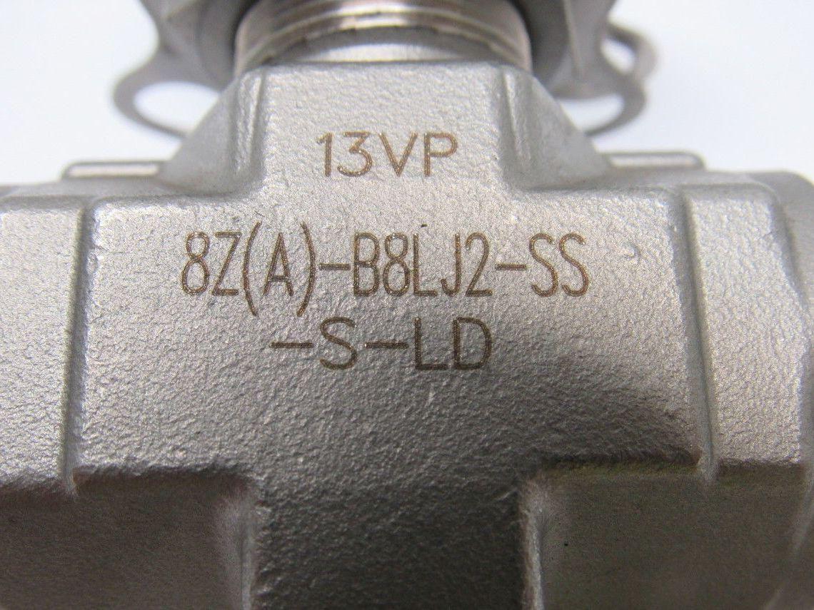Parker 8Z(A)-B8LJ2-SS-S-LD 1/2" Female CPI Fit Tube Stainless Steel Ball Valve