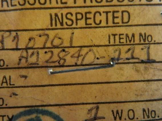 Pressure Products Industries A-12840-111 Hydraulic Flow Control Valve 1150 PSI