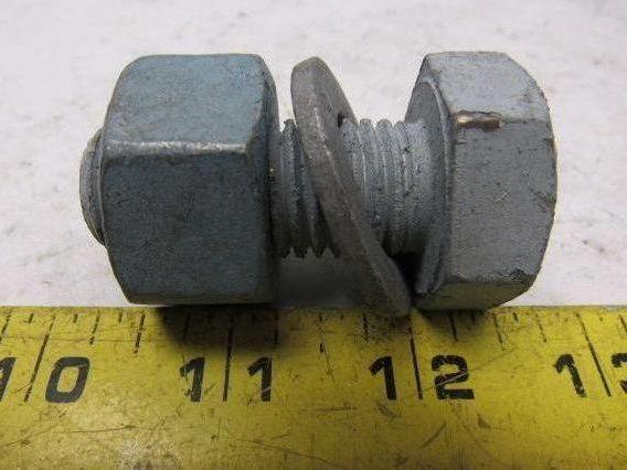 Galvanized Hex Head Bolts W/Nut Fully Threaded 3/4"-10 x 1-3/4" lot of 25
