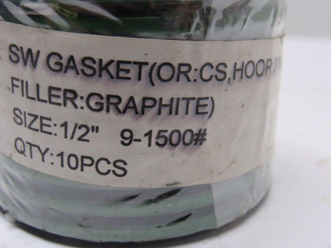 Leader Metallic Spiral Wound Pipe Gasket 1/2" 1500# Lot of 10