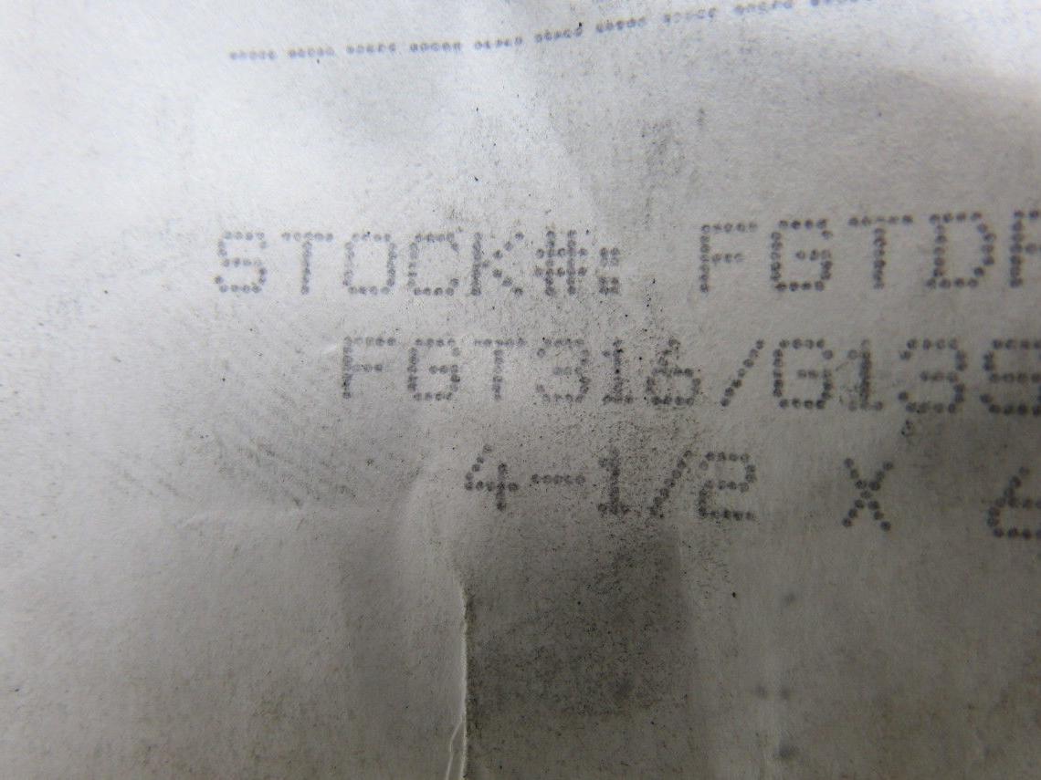 Durlon FGT316/G13S 4" 150# Flexible Graphite Ring Gasket 1/16" Thick Lot Of 25