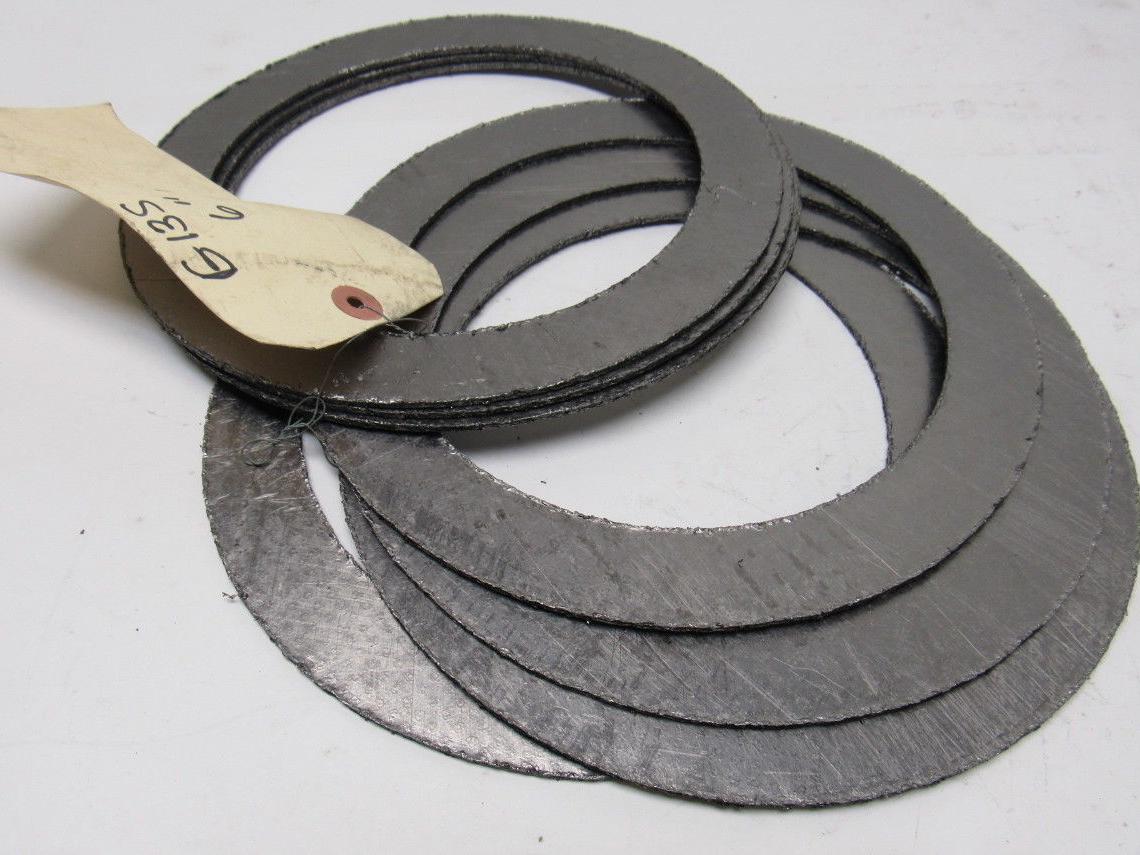 Durlon FCT316 150 # 6" X 1/16" Flexible Graphite Flat Ring Gasket Lot Of 7