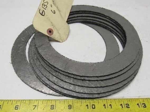 Durlon FCT316 150 # 6" X 1/16" Flexible Graphite Flat Ring Gasket Lot Of 7