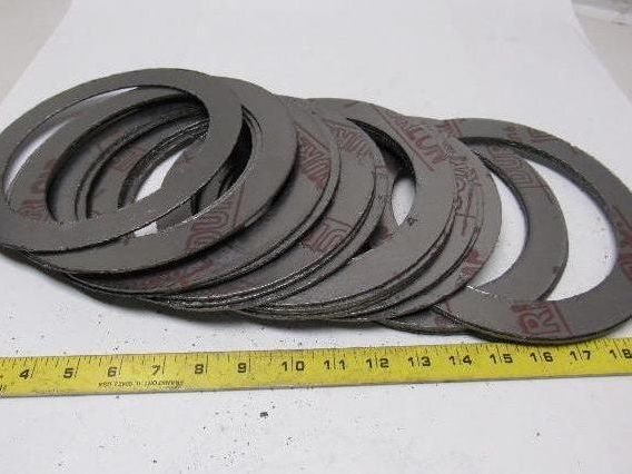 Durlon FGT316 150# 6" X 1/16" Flexible Graphite Flat Ring Gasket Lot Of 24