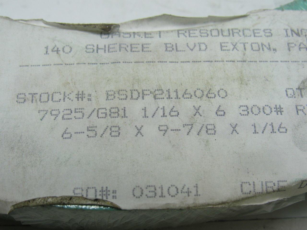 Durlon 7925/G81 6" 300# X1/16" Flat Ring Gasket Lot Of 15