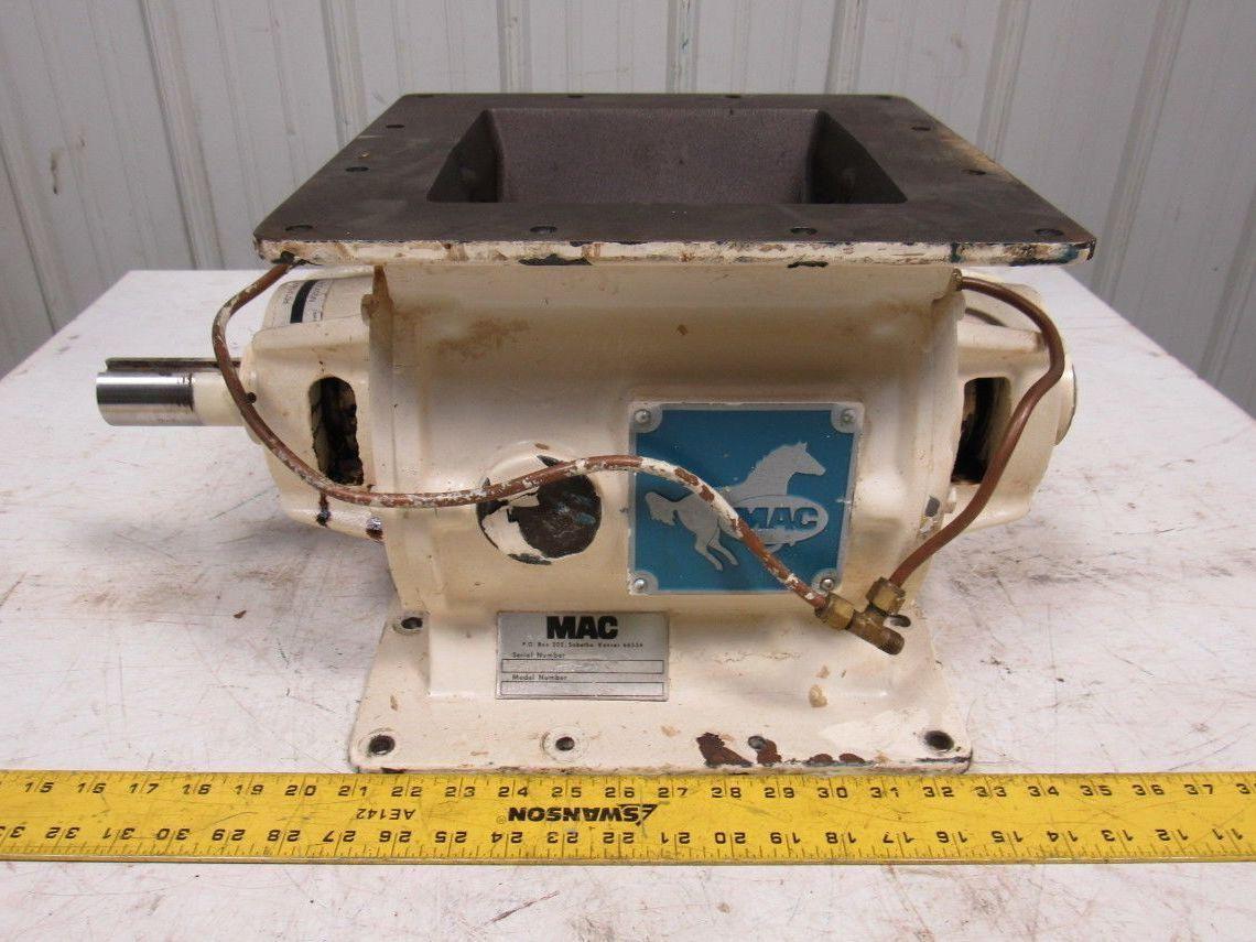 MAC MD20 Rotary Airlock 8"x 8" Infeed S.S. 8 Vane Closed End Rotor