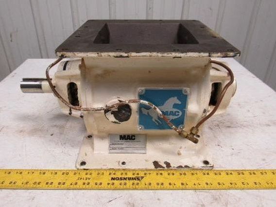 MAC MD20 Rotary Airlock 8"x 8" Infeed S.S. 8 Vane Closed End Rotor