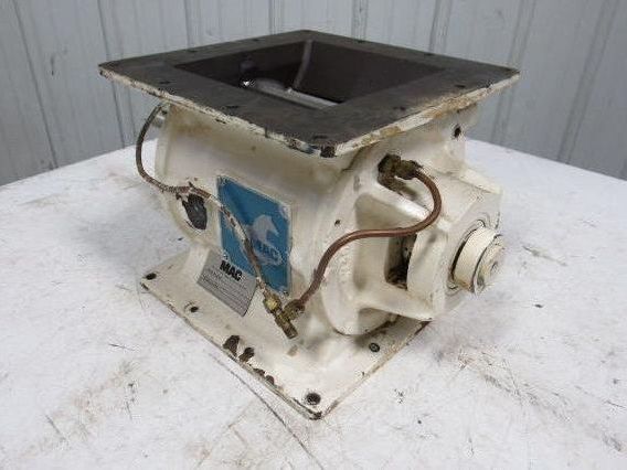 MAC MD20 Rotary Airlock 8"x 8" Infeed S.S. 8 Vane Closed End Rotor