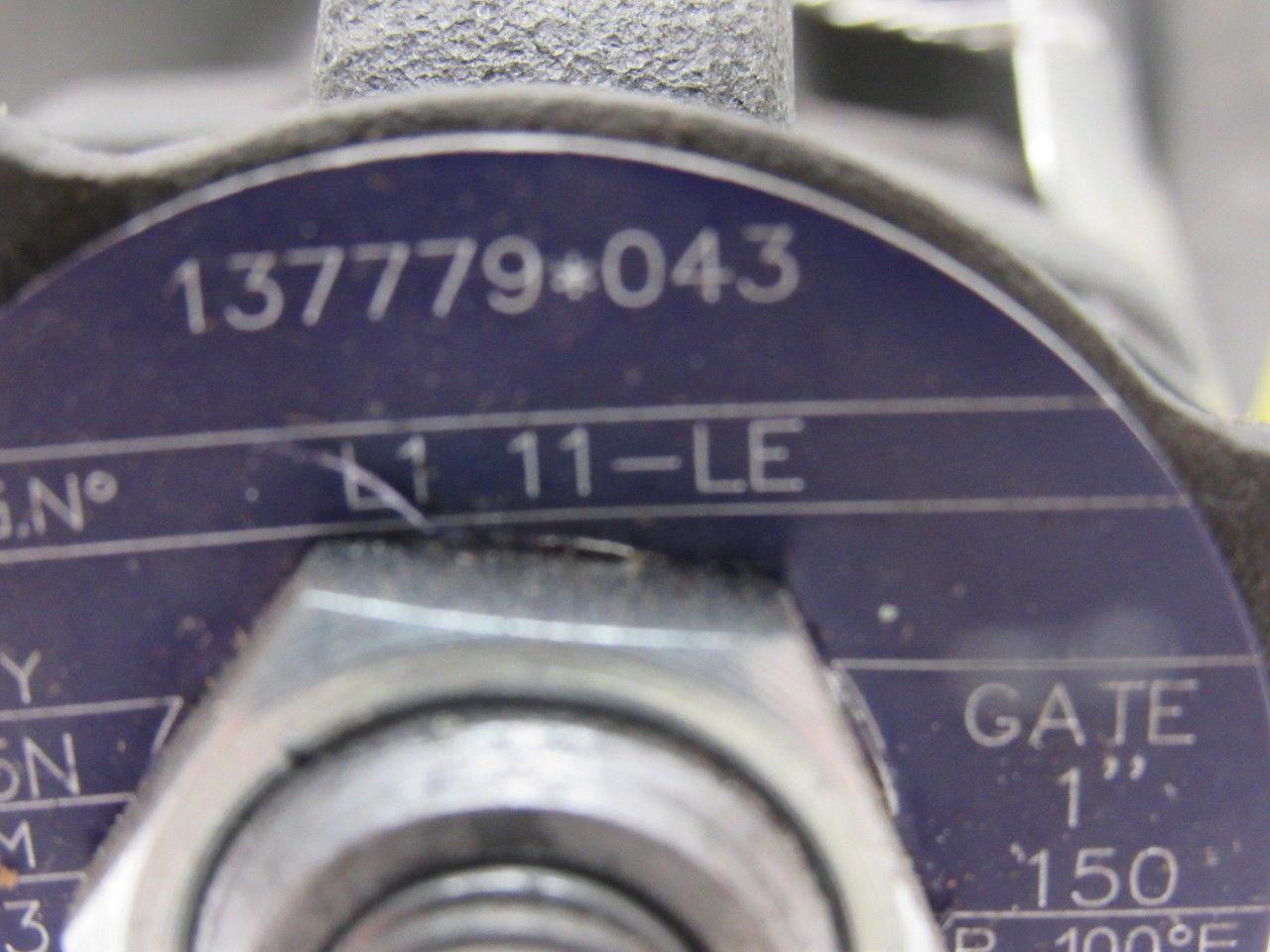 Bonney L1-11-LE Forged Steel Gate Valve 1" Flanged 150# Raised Face A105N