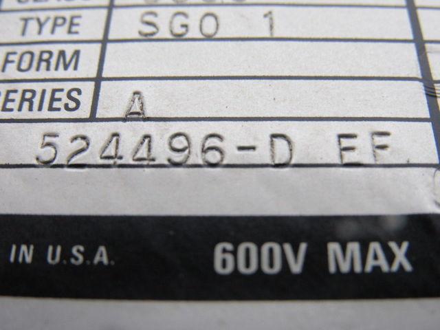 Square D 524496-D EF Size 5 Starter Class 8536 Type SG01 Ser. A 600v max