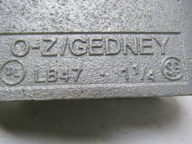 OZ Gedney LB47 1-1/4" Type LB Conduit Body W/O Cover Lot of 2