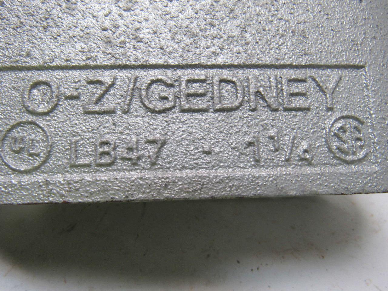 OZ Gedney LB47 1-1/4" Type LB Conduit Body W/O Cover Lot of 2
