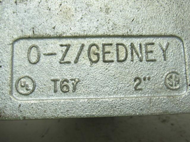 OZ Gedney T67 2" Type T Conduit Body W/O Cover