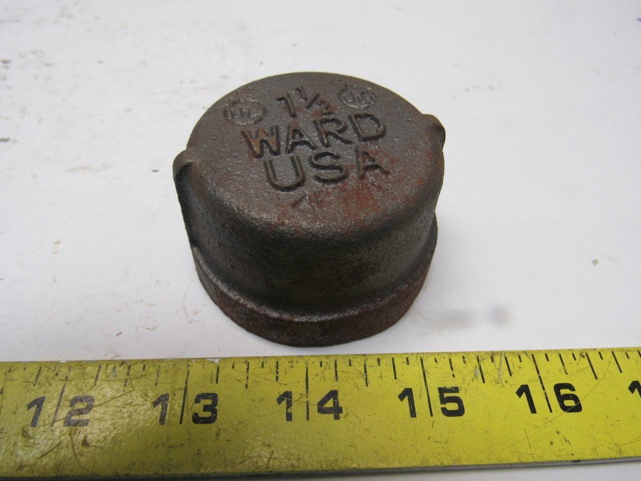 Ward Black Pipe Fitting Cap 1-1/2'' Malleable Iron