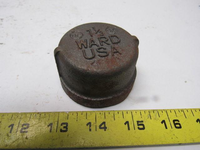 Ward Black Pipe Fitting Cap 1-1/2'' Malleable Iron