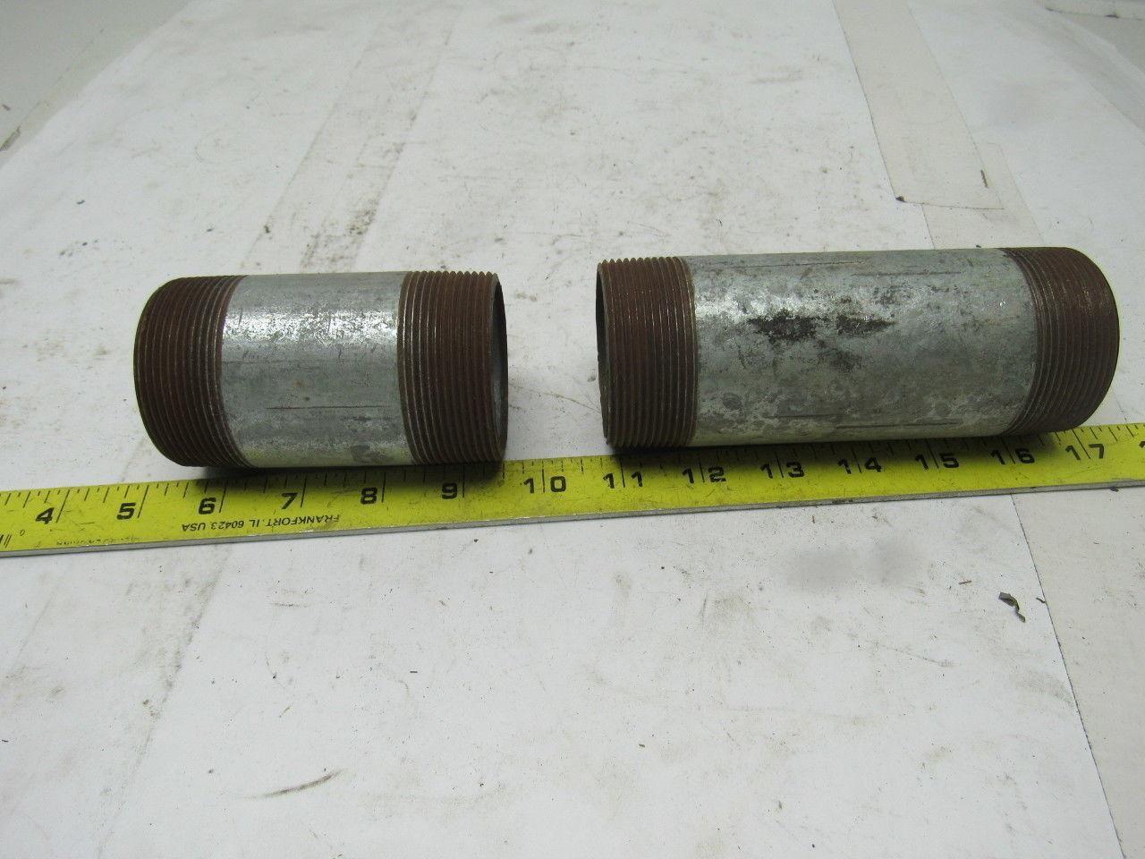 2"x 6 & 2"x 4" Rigid Steel Galvanized Conduit Nipple Lot of 8