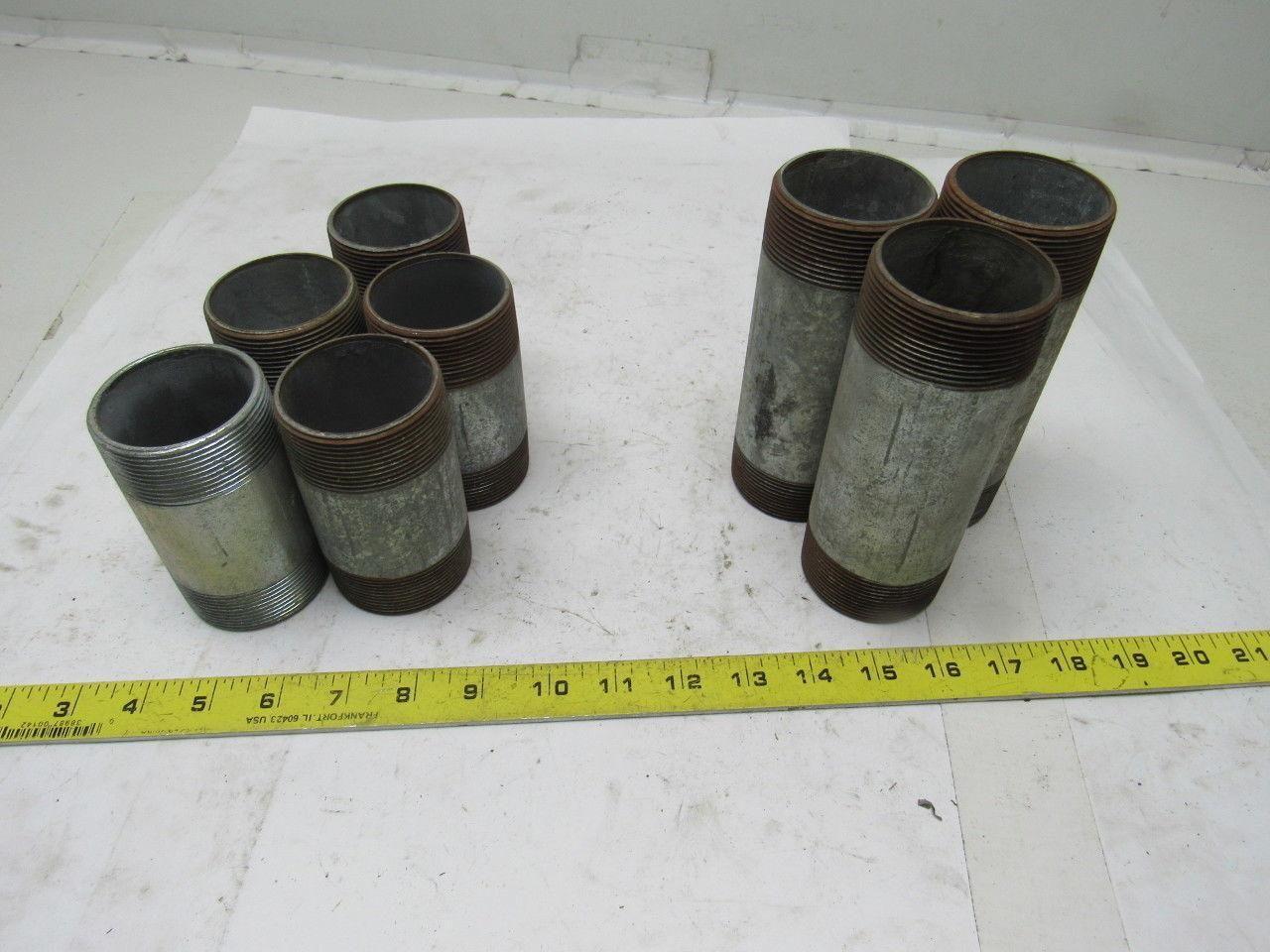 2"x 6 & 2"x 4" Rigid Steel Galvanized Conduit Nipple Lot of 8