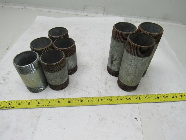 2"x 6 & 2"x 4" Rigid Steel Galvanized Conduit Nipple Lot of 8