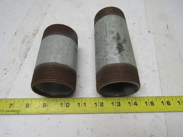 2"x 6 & 2"x 4" Rigid Steel Galvanized Conduit Nipple Lot of 8