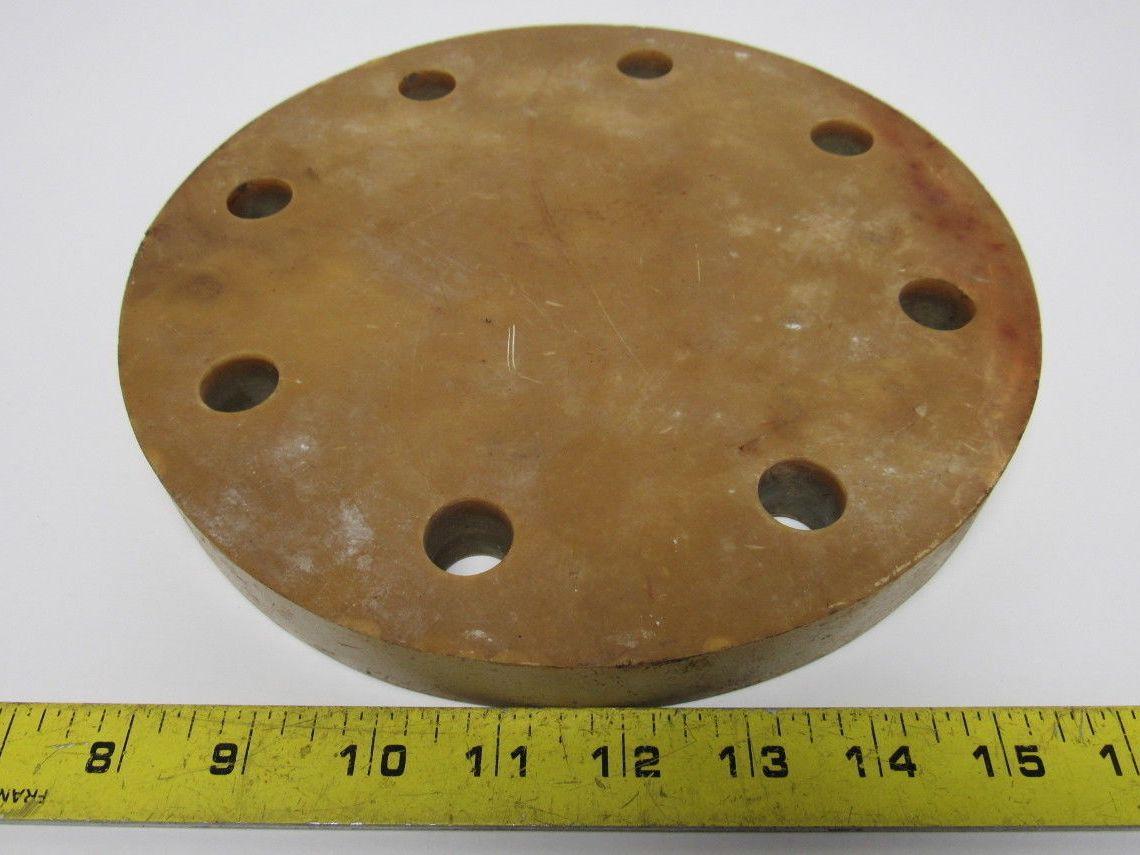 9" OD Composite Plumbing Pipe Cap W/(8) 3/4" Bolt Holes 0.951" Thick