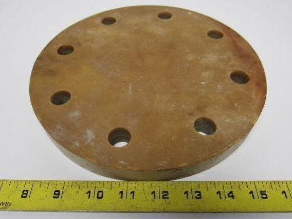 9" OD Composite Plumbing Pipe Cap W/(8) 3/4" Bolt Holes 0.951" Thick