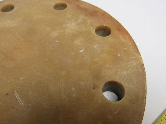 9" OD Composite Plumbing Pipe Cap W/(8) 3/4" Bolt Holes 0.951" Thick